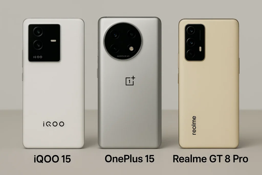 iQOO 15 vs OnePlus 15 vs Realme GT 8 Pro